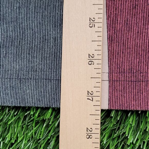 Vintage 90s MOD Stripes Shirt Large 21x27 Blue Red - Picture 6 of 12